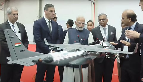 PM Narendra Modi and Pedro Sanchez jointly inaugurated an aircraft manufacturing facility in Gujarat's Vadodara
