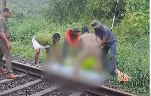 Four people died after being hit by a train in Shornur