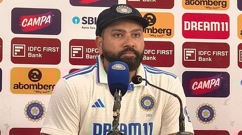 Rohit Sharma reacts after losing Test series against New Zealand