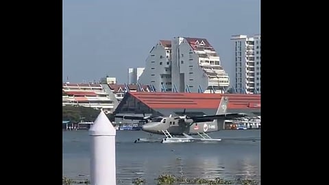 sea plane trial run today