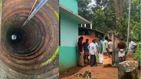 A 6th class student fell into the school well