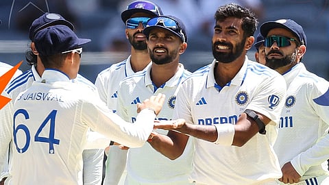 Captain Jasprit Bumrah with the crucial breakthrough