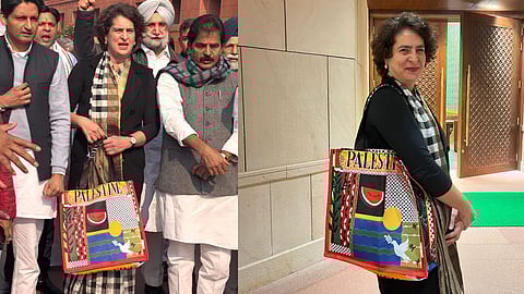 priyanka gandhi palestine bag