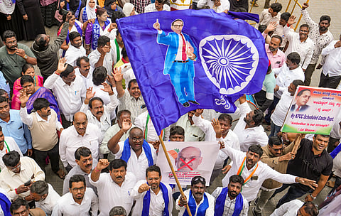 MPs during protest at Parliament complex