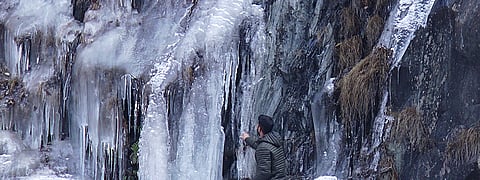 frozen waterfall