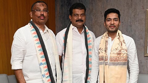 PV Anwar joins Trinamool Congress; Abhishek Banerjee gives him membership