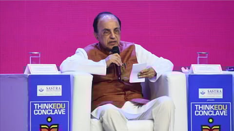 തിങ്ക്എഡു കോൺക്ലേവ് 2025-ൽ സുബ്രഹ്മണ്യൻ സ്വാമി സംസാരിക്കുന്നു