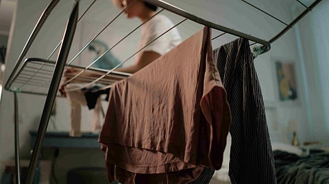 drying clothes indoors