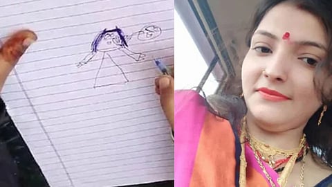 'പപ്പ മമ്മിയെ തല്ലി, പിന്നെ കൊന്നു, തലയില്‍ കല്ലുകൊണ്ട് അടിച്ച് കെട്ടിത്തൂക്കി';  വഴിത്തിരിവായത് നാല് വയസുകാരി വരച്ച ചിത്രം