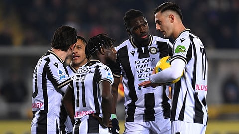 Udinese player fights with teammates