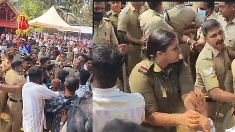 ഉത്സവത്തിനിടെയുണ്ടായ സംഘര്‍ഷം
