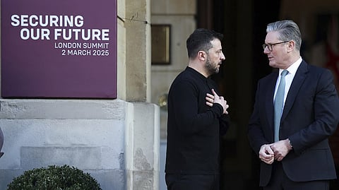 Britain Prime Minister Keir Starmer, Ukrainian President Volodymyr Zelenskyy 