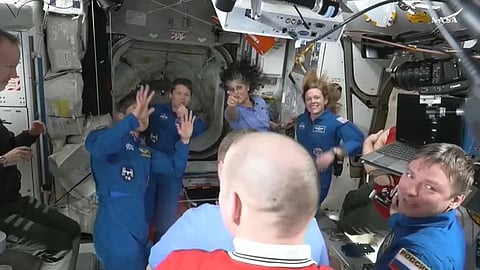 SpaceX Crew-10 members arrive at the space station; Sunati Williams welcomes them, video