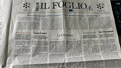 Il Foglio becomes the first newspaper to be published entirely in AI