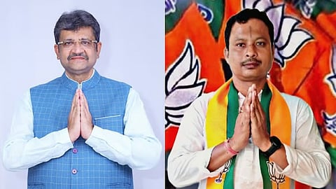BJP MLA Parag Shah from Ghatkopar East (L) BJP MLA from West Bengal's Indus Nirmal Kumar Dhara