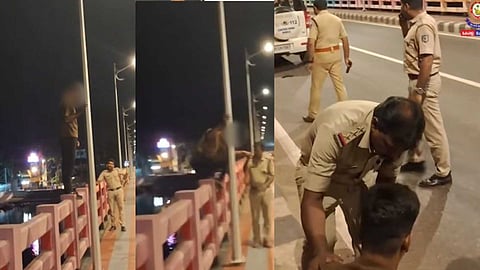 Police repel youth who attempted suicide by jumping off bridge