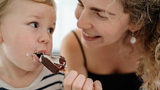 child eating ice cream