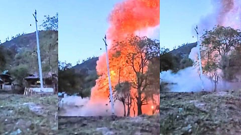 Another terrorist's house demolished in Kashmir, raids conducted at over 60 places