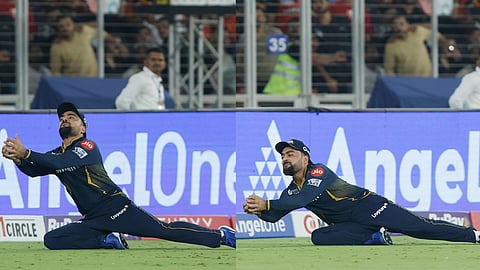 Rashid Khan takes stunning running catch