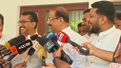 Shafi seeks Sudhakaran's blessings (Video)