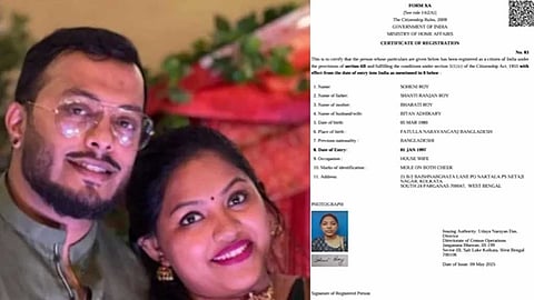 Ministry of Home Affairs has granted Indian citizenship to Soheni Roy 