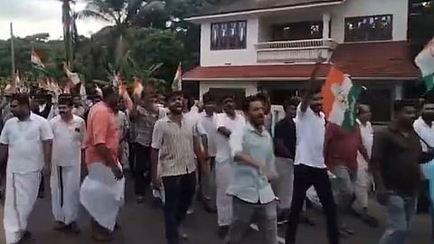 Youth Congress protest in Malapattam with threatening slogans