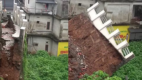 Heavy Rain; building wall collapsed