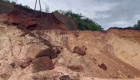 Kuppam landslides continue to disrupt the national highway in kannur