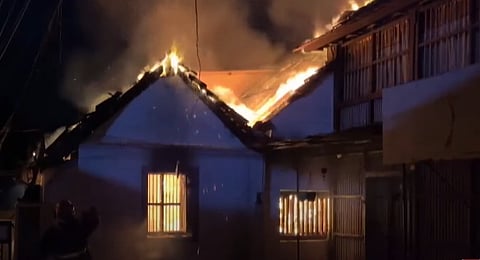 fire destoyes homes in alappuzha