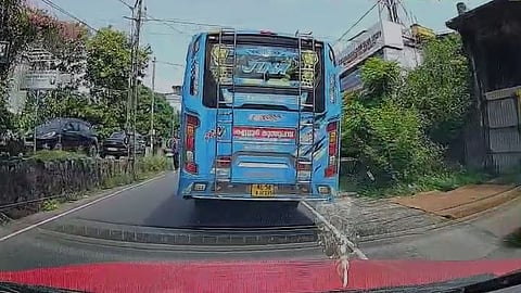 Private bus fined Rs 2,000 for throwing plastic drinking bottles on the road