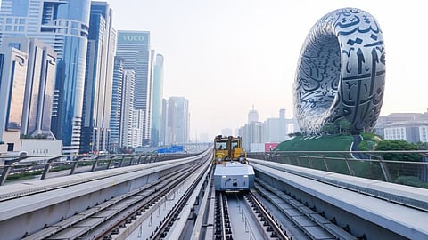 Dubai Metro tracks are being inspected using robotic machines 