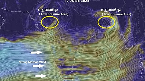 low pressure area formed 