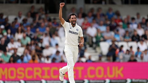 Prasidh Krishna celebrates his wicket