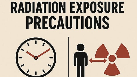 radition precaution card