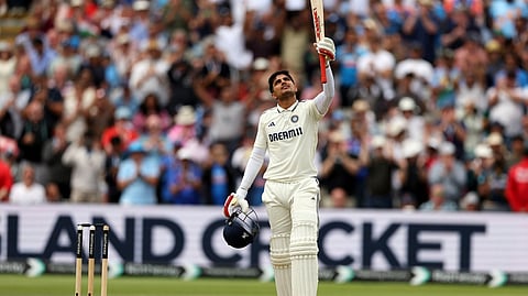 Akash Deep celebrates wicket with teammates