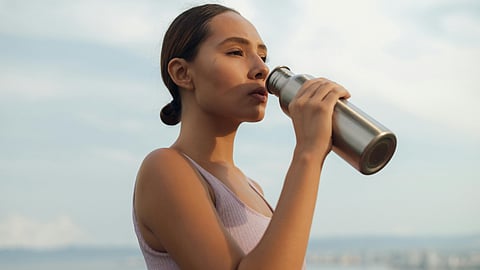 Woman Drinking water