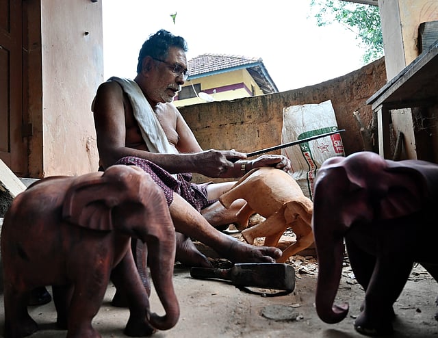 elephant village,,elephant sculptures, Cherapally 
