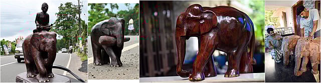 elephant sculptures ,Cherapally,The elephant village 