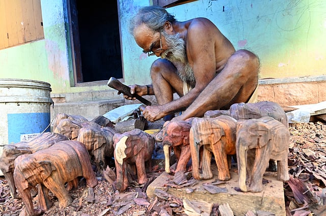 elephant sculptures ,Cherapally,The elephant village 