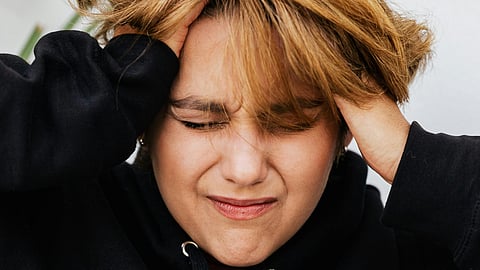 woman with panic attack