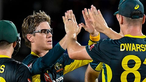 Adam Zampa celebrates wicket