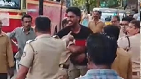 Footage of the attack at the Alappuzha KSRTC bus stand