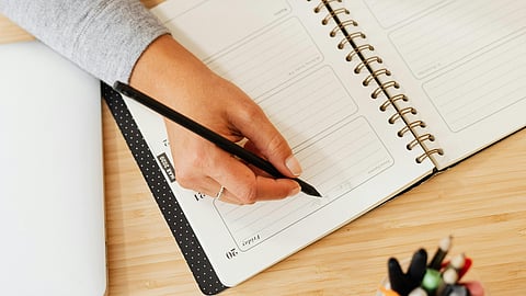 Woman writing