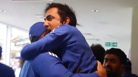 Gautam Gambhir wild dressing room celebrations 