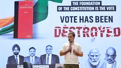 Rahul Gandhi to submit a formal declaration supporting his  allegation says Election Commission
