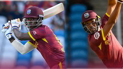 The batting of Sherfane Rutherford and Roston Chase