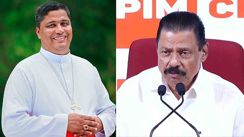 Bishop Joseph Pamplani, M V Govindan