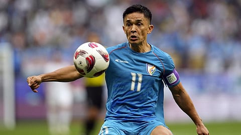 Sunil Chhetri During the match