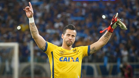 Fabio during the match