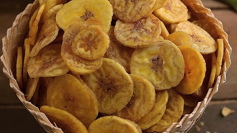 banana chips in a basket